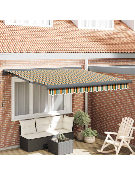 Tenda da Sole Verde e Giallo 350 x 250 x 165 cm