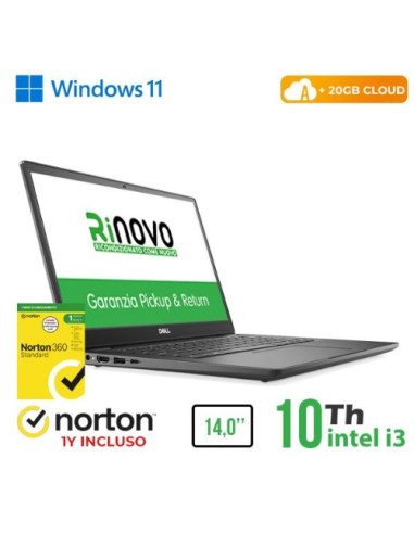NB DELL RINOVO REFURBISHED Latitude 3410 RN42422311 14" i3-10xxU 8GB SSD 240GB W11P + CLOUD 20GB + NORTON