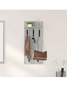 Appendiabiti a muro Grigio Sonoma 40 x 10 x 90 cm