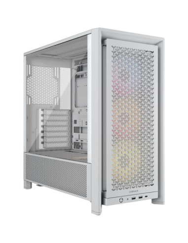 Corsair FRAME 4000D RS ARGB White Midi Tower Vetro Temperato No-Power Mini-ITX/mATX/ATX/E-ATX