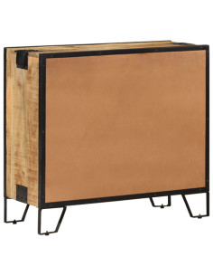 Credenza 80x31x71 cm in Legno Massello di Mango Grezzo