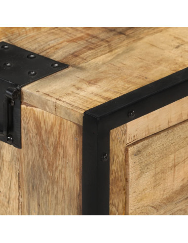 Credenza 80x31x71 cm in Legno Massello di Mango Grezzo