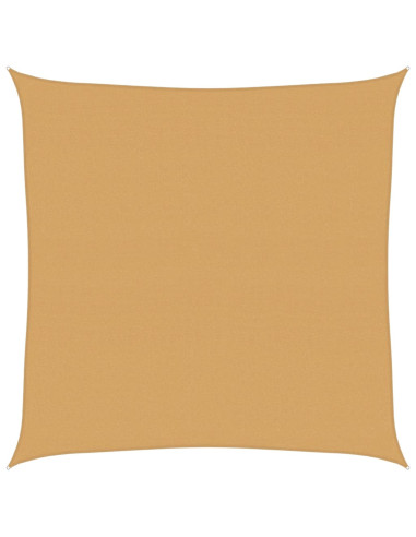 Vela Parasole 160 g/m² Quadrata Sabbia 7x7 m in HDPE