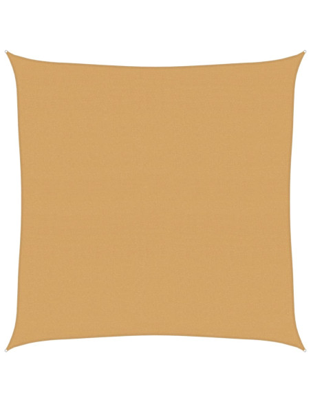 Vela Parasole 160 g/m² Quadrata Sabbia 7x7 m in HDPE