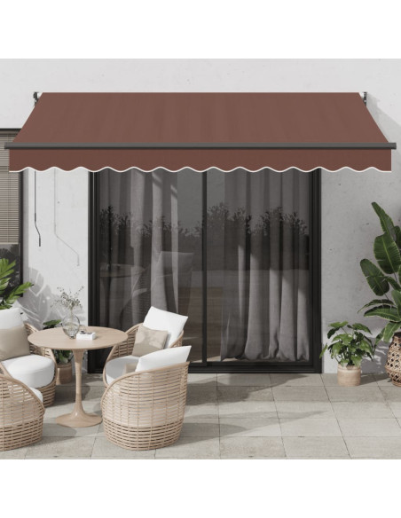 Tenda Sole Retrattile Manuale 350x250 cm Marrone