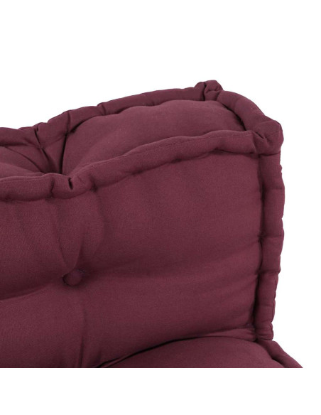 Divano modulare 2 pcs Bordeaux 120 x 80 x 38 cm Tessuto