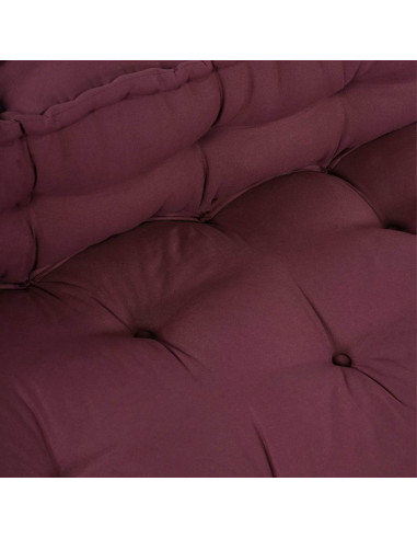 Divano modulare 2 pcs Bordeaux 120 x 80 x 38 cm Tessuto