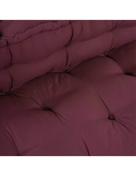 Divano modulare 2 pcs Bordeaux 120 x 80 x 38 cm Tessuto