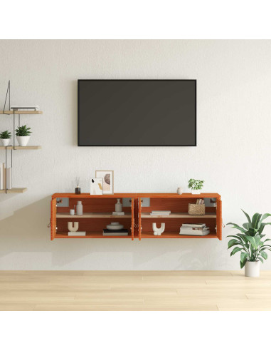 Armadietto a muro 2 pcs Marrone cerato 60 x 30 x 30 cm