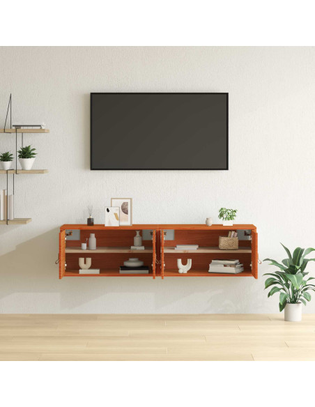 Armadietto a muro 2 pcs Marrone cerato 60 x 30 x 30 cm