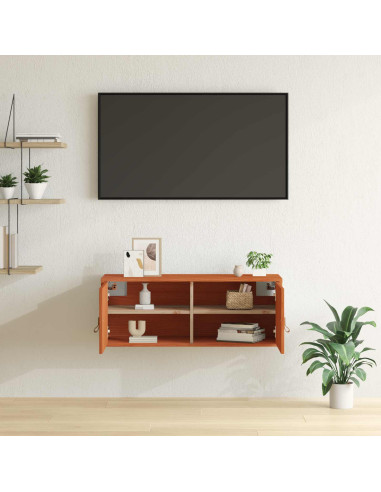 Armadietto a muro Marrone cerato 80 x 30 x 30 cm Pino massello