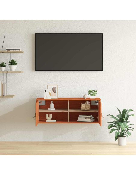 Armadietto a muro Marrone cerato 80 x 30 x 30 cm Pino massello