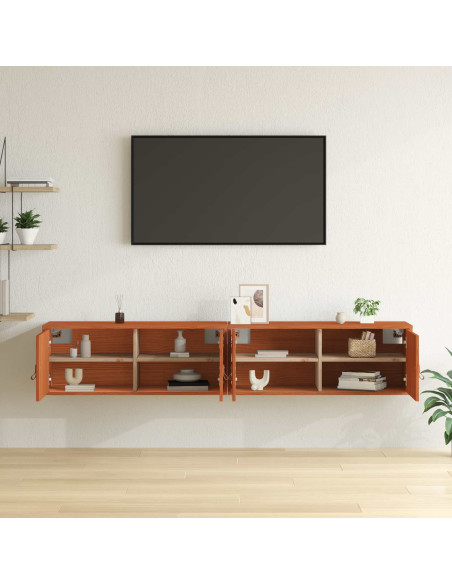 Armadietto a muro 2 pcs Marrone cerato 80 x 30 x 30 cm