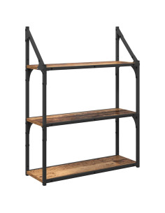Scaffale da parete Legno vecchio 60 x 21 x 78,5 cm 2