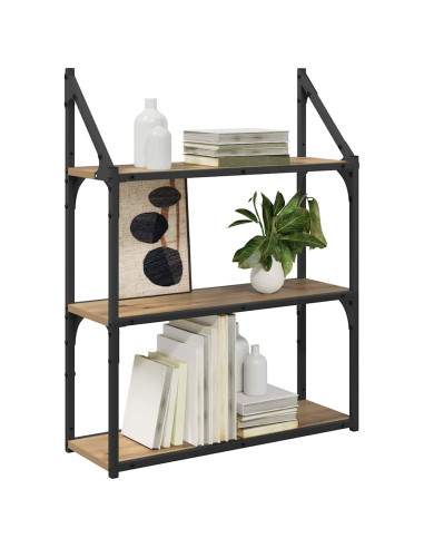 Scaffale da parete Rovere artigianale 60 x 21 x 78,5 cm