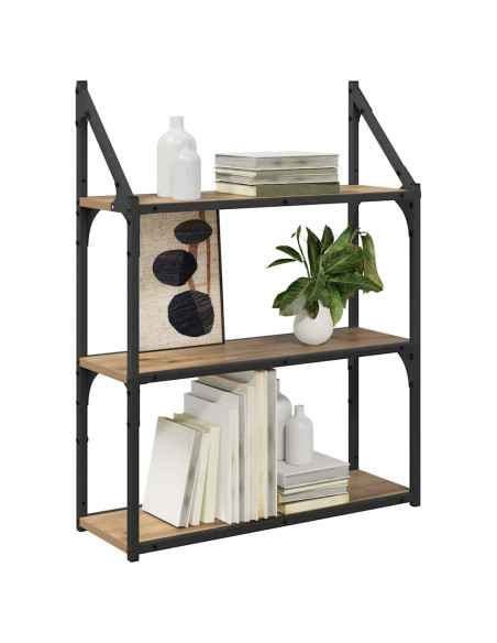 Scaffale da parete Rovere artigianale 60 x 21 x 78,5 cm