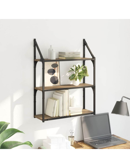 Scaffale da parete Rovere artigianale 60 x 21 x 78,5 cm