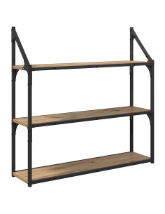 Scaffale da parete Rovere artigianale 80 x 21 x 78,5 cm 2