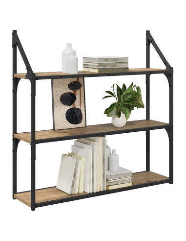 Scaffale da parete Rovere artigianale 80 x 21 x 78,5 cm