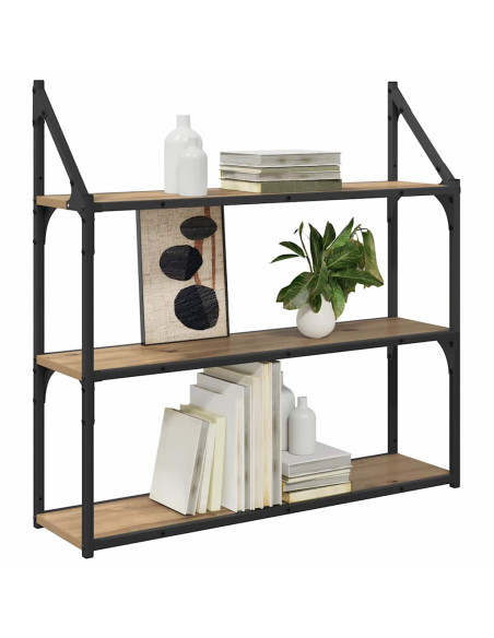 Scaffale da parete Rovere artigianale 80 x 21 x 78,5 cm