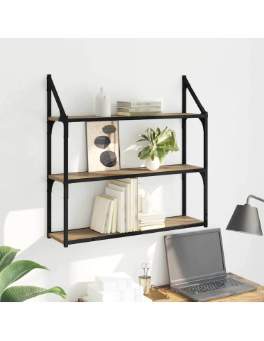 Scaffale da parete Rovere artigianale 80 x 21 x 78,5 cm