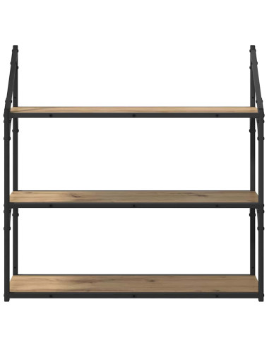 Scaffale da parete Rovere artigianale 80 x 21 x 78,5 cm