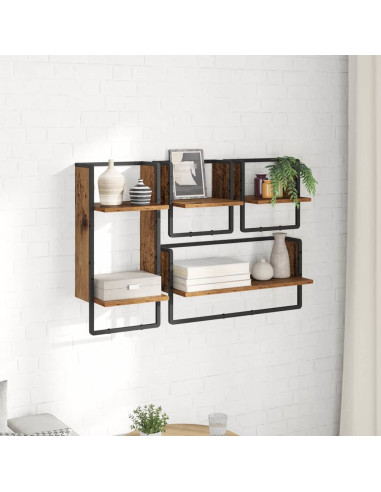 Set mensole da parete 4 pcs Legno vecchio 65 x 25 x 30 cm