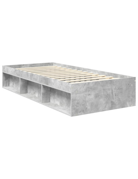 Struttura del letto Grigio Concretè 90 x 190 cm Pino massello