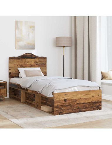Struttura del letto Legno vecchio 90 x 190 cm Pino massello