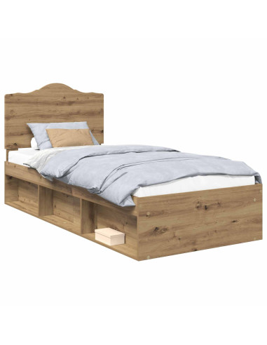 Struttura del letto con testiera Rovere Artigianale 90 x 190 cm