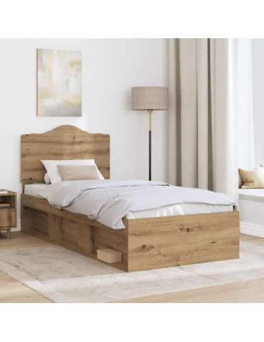 Struttura del letto con testiera Rovere Artigianale 90 x 190 cm