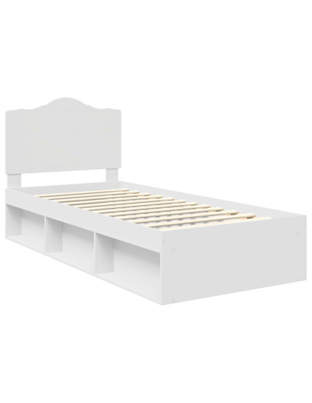 Struttura del letto Bianco 75 x 190 cm Pino massello