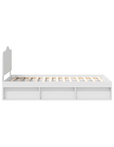 Struttura del letto Bianco 75 x 190 cm Pino massello