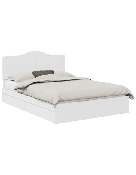 Letto con Contenitore Bianco 160 x 200 cm Legno multistrato