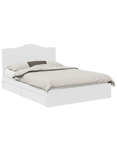 Letto con Contenitore Bianco 140 x 200 cm Legno multistrato 2