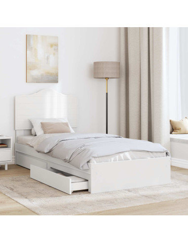 Letto con Contenitore Bianco 90 x 200 cm Legno multistrato