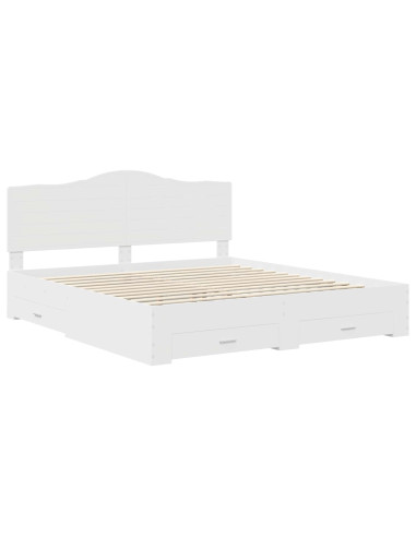 Struttura del letto Bianco 180 x 200 cm Legno multistrato