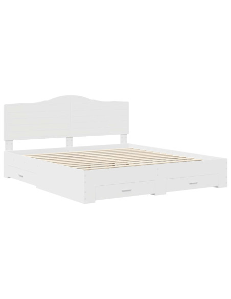 Struttura del letto Bianco 180 x 200 cm Legno multistrato