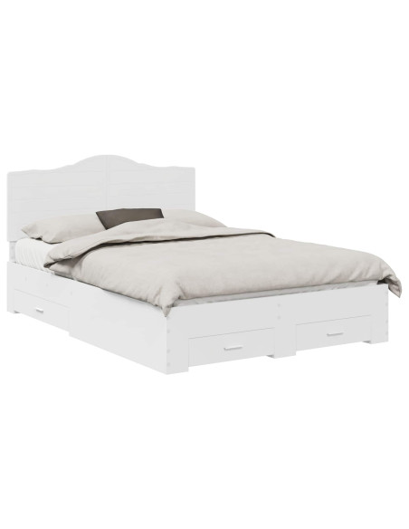 Struttura del letto Bianco 160 x 200 cm Legno multistrato