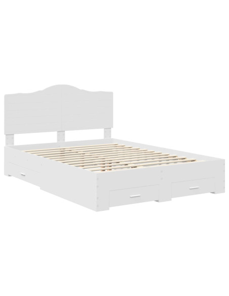 Struttura del letto Bianco 160 x 200 cm Legno multistrato