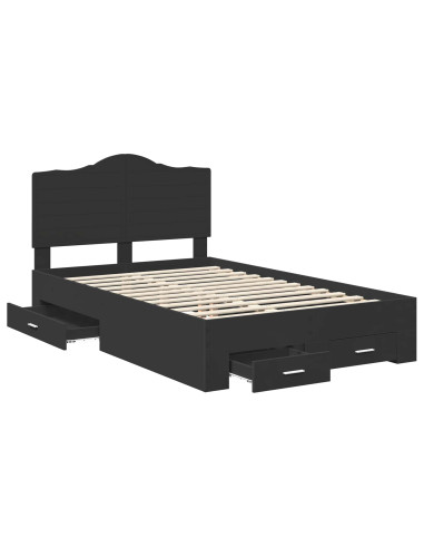 Struttura del letto Nero 135 x 190 cm Legno multistrato