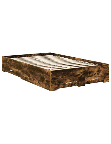 Struttura del letto Rovere fumé 120 x 200 cm Legno multistrato