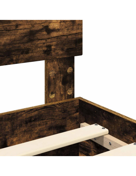 Struttura del letto Rovere fumé 120 x 200 cm Legno multistrato