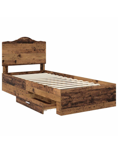Struttura del letto Legno vecchio 90 x 200 cm Legno multistrato