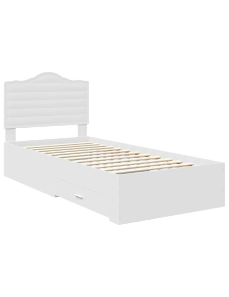 Struttura del letto Bianco 90 x 190 cm Legno multistrato