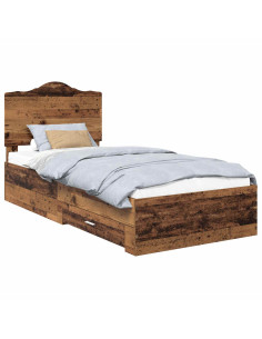 Struttura del letto Legno vecchio 90 x 190 cm Legno multistrato 2