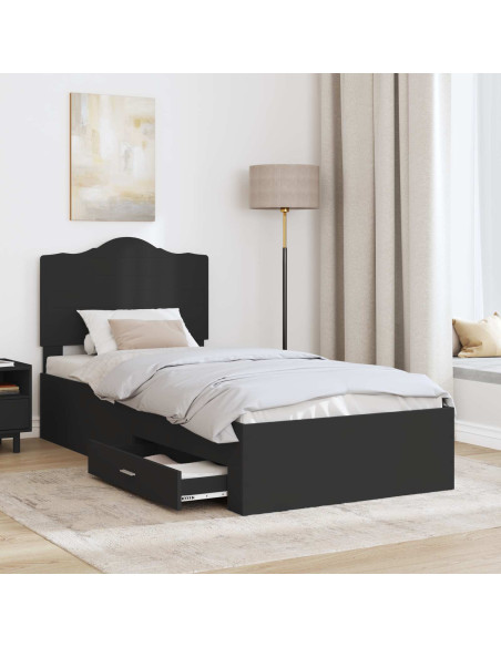 Struttura del letto Nero 70 x 190 cm Legno multistrato