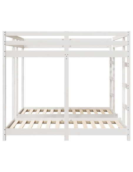 Struttura letto a castello triplo Bianco 160 x 200 cm