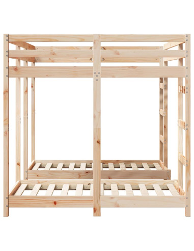 Struttura letto a castello triplo Marrone 140 x 200 cm