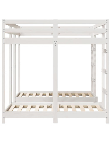 Struttura letto a castello triplo Bianco 140 x 200 cm